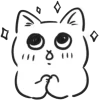 🤩 Эмодзи «белый котик» для Telegram