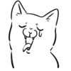 🤩 Эмодзи «белый котик» для Telegram