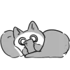 🤩 Эмодзи «белый котик» для Telegram
