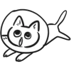 🤩 Эмодзи «белый котик» для Telegram