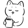 🤩 Эмодзи «белый котик» для Telegram