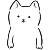 🤩 Эмодзи «белый котик» для Telegram