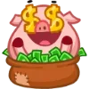🤑 Эмодзи «Свинка Винки - Winky pig emoji» для Telegram
