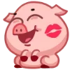 💋 Эмодзи «Свинка Винки - Winky pig emoji» для Telegram