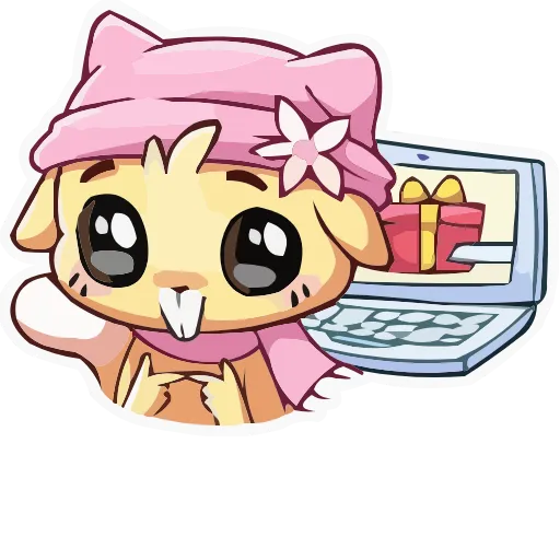 🎁 Эмодзи «Зимние Бисквит и Ванилька» для Telegram