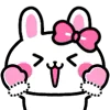 😆 Эмодзи «👋 Winter Bunny - зимний зайчик» для Telegram