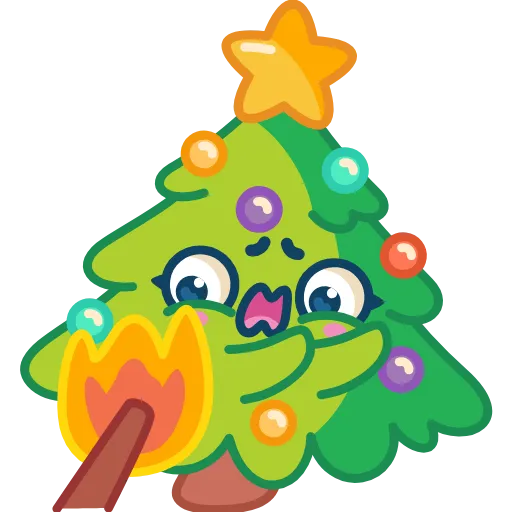 😰 Эмодзи «🎄 Ёлочка - xmas tree» для Telegram