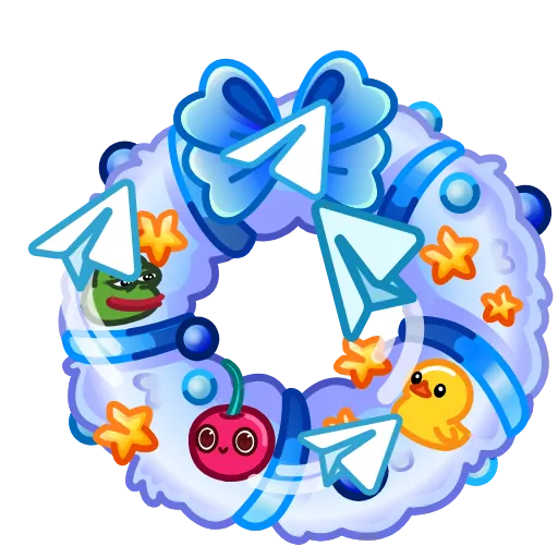 Эмодзи Winter Wreath для Telegram — скачать