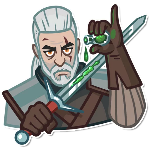 😠 Стикер «witcher_pack» для Telegram
