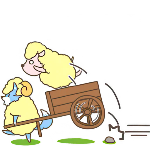 🚗 Стикер «Волк и Овечки» для Telegram