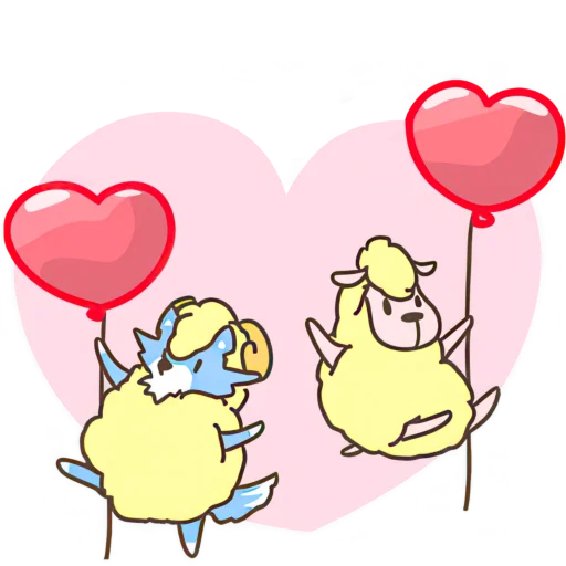 ❤️ Стикер «Волк и Овечки» для Telegram