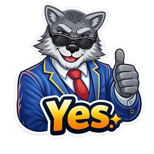👍 Стикер «Wolfs» для Telegram