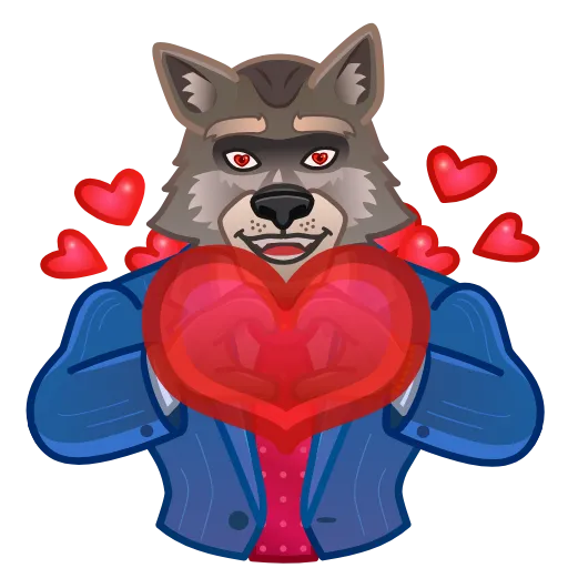 ❤️ Стикер «Wolfs» для Telegram