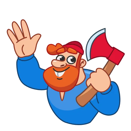 👋 Эмодзи «Дровосек» для Telegram