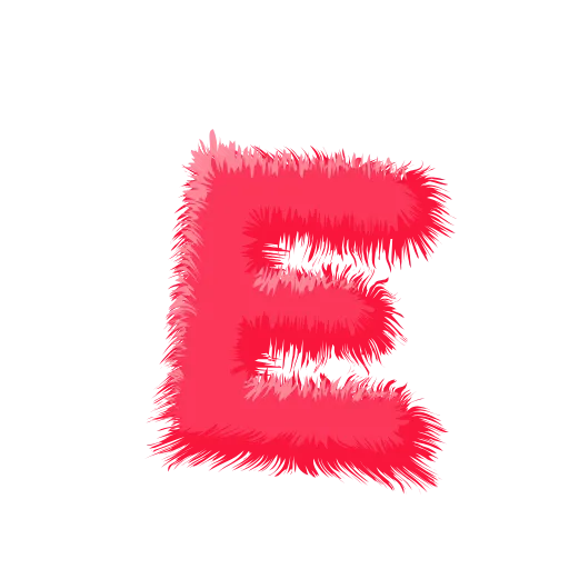 🍉 Эмодзи «Wool Letters Melon - розовые шерстяные буквы с анимацией» для Telegram