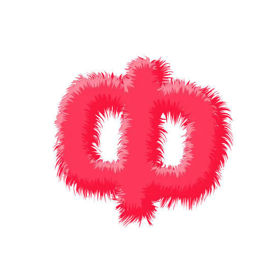 🍉 Эмодзи «Wool Letters Melon - розовые шерстяные буквы с анимацией» для Telegram