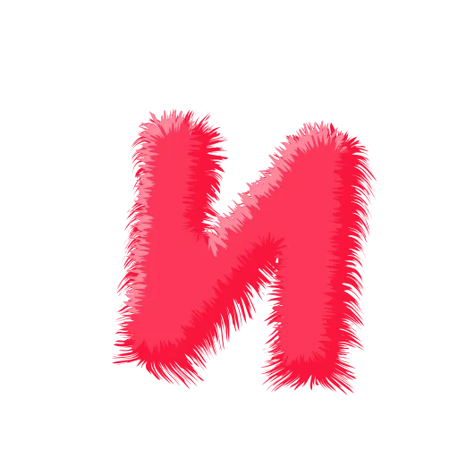 🍉 Эмодзи «Wool Letters Melon - розовые шерстяные буквы с анимацией» для Telegram