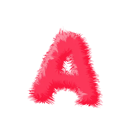 Эмодзи Wool Letters Melon - розовые шерстяные буквы с анимацией для Telegram — скачать