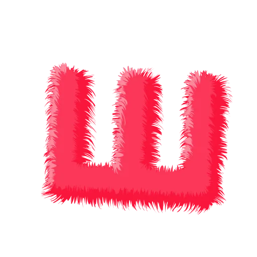 🍉 Эмодзи «Wool Letters Melon - розовые шерстяные буквы с анимацией» для Telegram