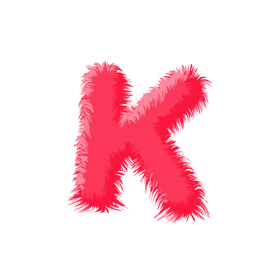 🍉 Эмодзи «Wool Letters Melon - розовые шерстяные буквы с анимацией» для Telegram