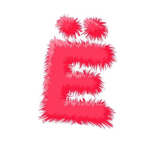 🍉 Эмодзи «Wool Letters Melon - розовые шерстяные буквы с анимацией» для Telegram