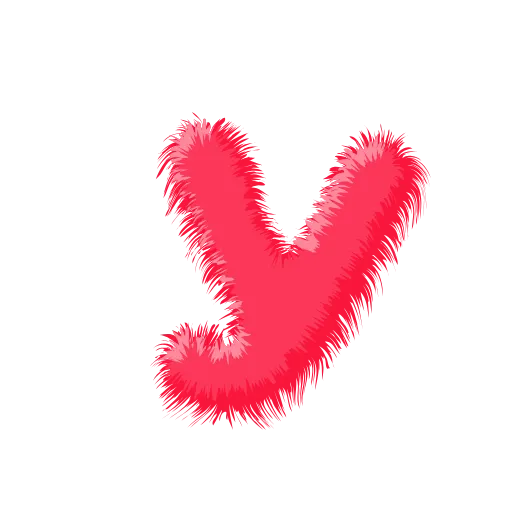 🍉 Эмодзи «Wool Letters Melon - розовые шерстяные буквы с анимацией» для Telegram