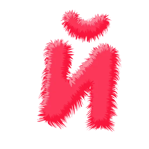 🍉 Эмодзи «Wool Letters Melon - розовые шерстяные буквы с анимацией» для Telegram
