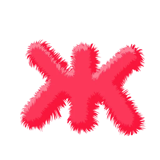 🍉 Эмодзи «Wool Letters Melon - розовые шерстяные буквы с анимацией» для Telegram