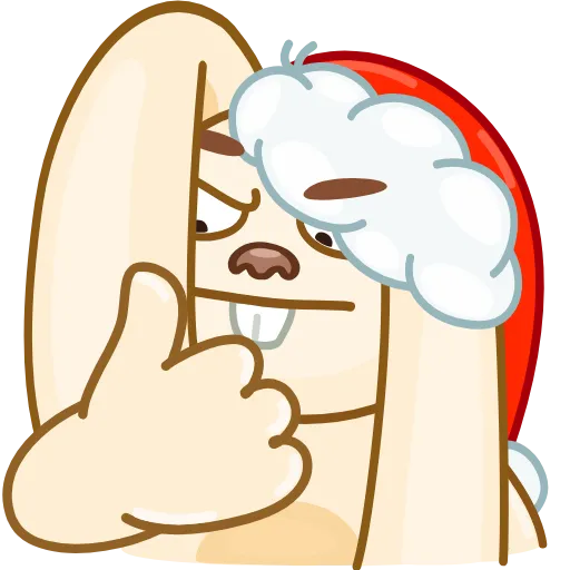 👍 Эмодзи «Christmas Bunny» для Telegram