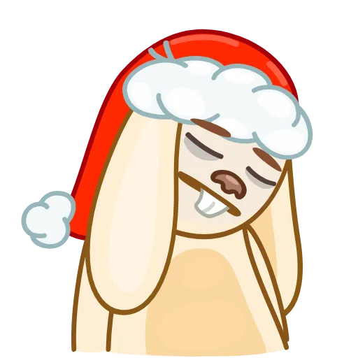 😴 Эмодзи «Christmas Bunny» для Telegram