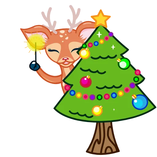 🎄 Эмодзи «Олень -» для Telegram
