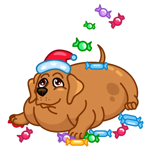 🍬 Эмодзи «Christmas Dogs» для Telegram