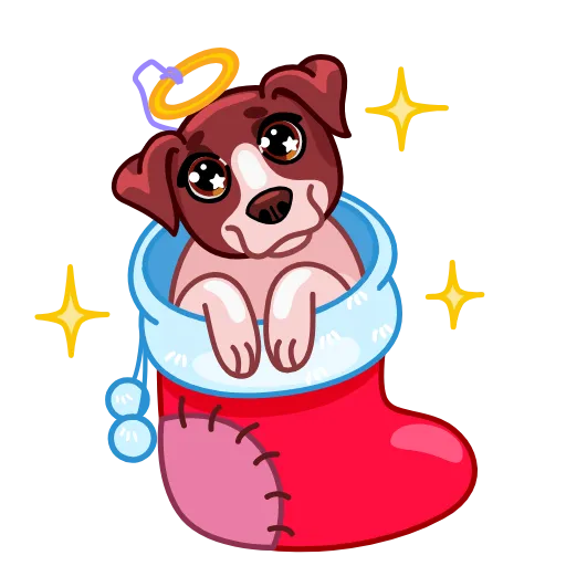 🧦 Эмодзи «Christmas Dogs» для Telegram