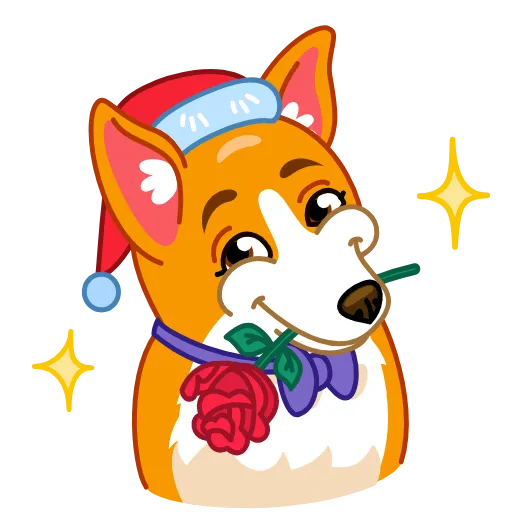 🌹 Эмодзи «Christmas Dogs» для Telegram