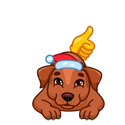 👍 Эмодзи «Christmas Dogs» для Telegram