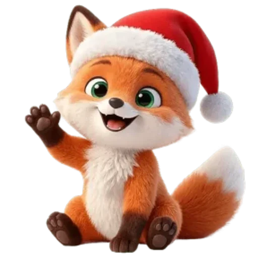 🦊 Стикер «Новогодний Лисенок» для Telegram