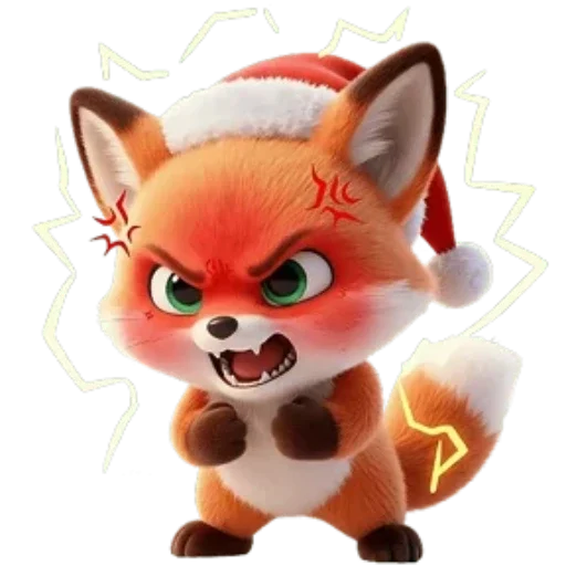 🦊 Стикер «Новогодний Лисенок» для Telegram