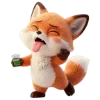 🦊 Эмодзи «Новогодний Лисёнок» для Telegram