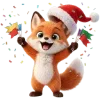🦊 Эмодзи «Новогодний Лисёнок» для Telegram
