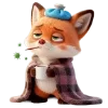 🦊 Эмодзи «Новогодний Лисёнок» для Telegram