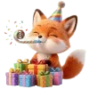🦊 Эмодзи «Новогодний Лисёнок» для Telegram