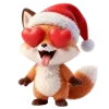 🦊 Эмодзи «Новогодний Лисёнок» для Telegram