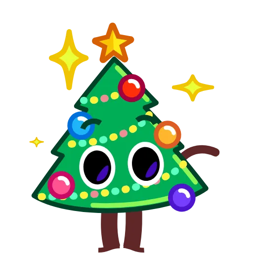 ☺️ Эмодзи «🥂 Christmas Tree - ёлка на новый год» для Telegram