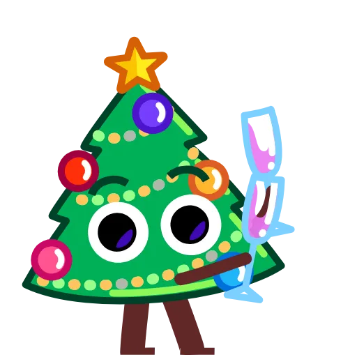 🥂 Эмодзи «🥂 Christmas Tree - ёлка на новый год» для Telegram