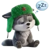 🐺 Эмодзи «Новогодний Волчок» для Telegram