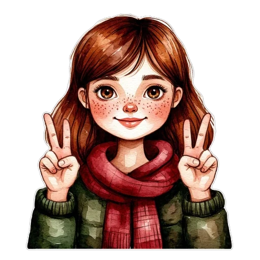 ✌️ Стикер «Яркая осень» для Telegram