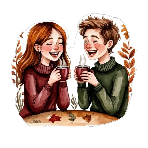 ❤ Стикер «Яркая осень» для Telegram