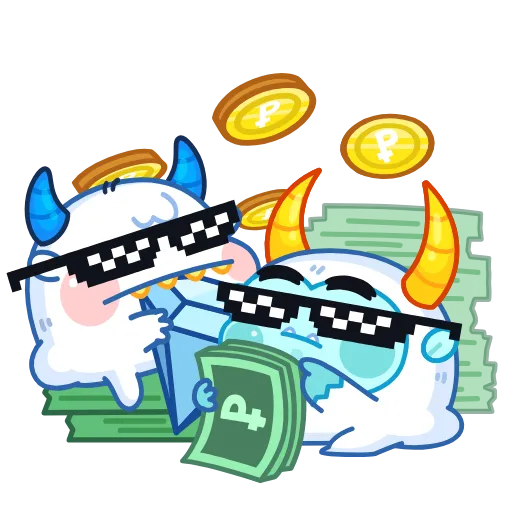 🤑 Эмодзи «Анимированный набор эмоджи с Йети из ВК» для Telegram