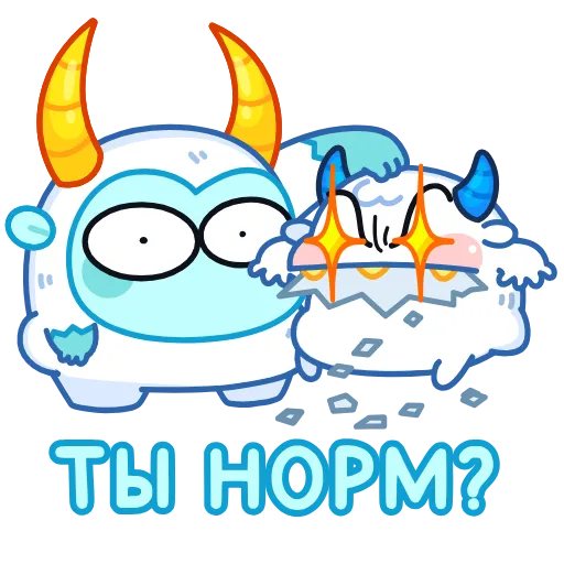 🤩 Эмодзи «Анимированный набор эмоджи с Йети из ВК» для Telegram