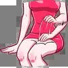 😉 Эмодзи «Red #status #color #red #girl» для Telegram